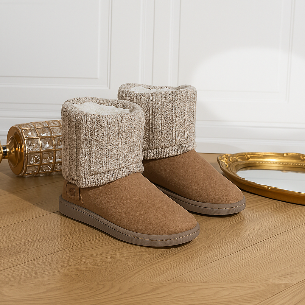 Bota Tricotada Feminina Cano Médio Esther