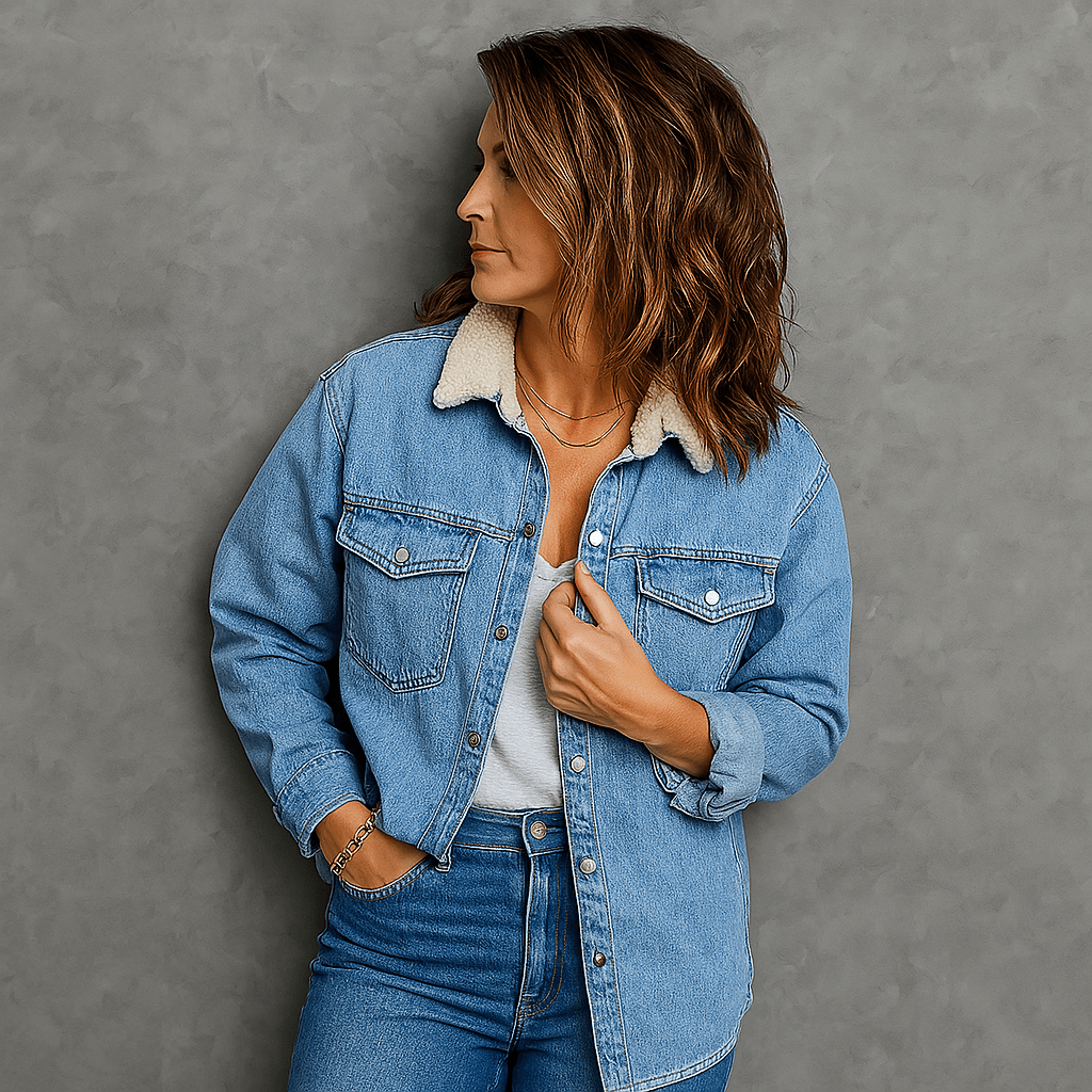 Jaqueta Feminina Jeans Peluciada Janira