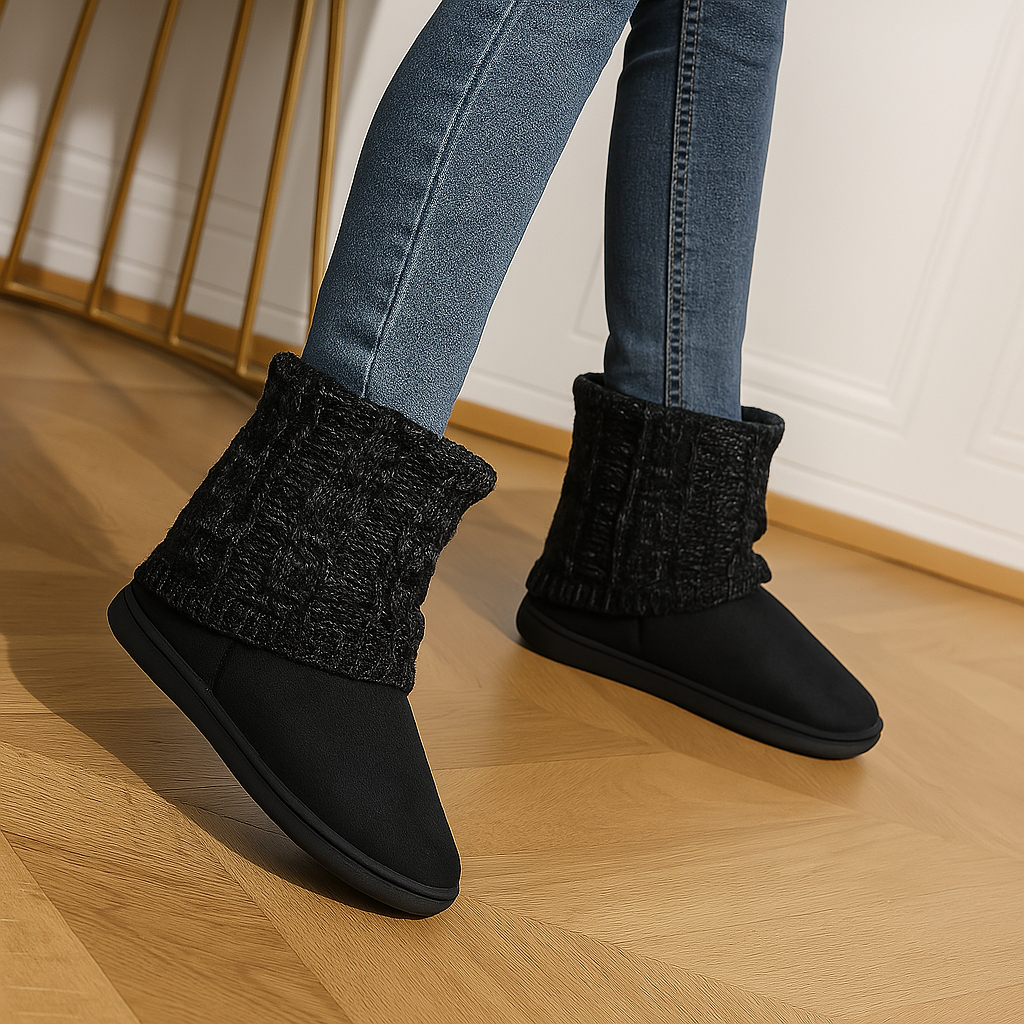 Bota Tricotada Feminina Cano Médio Esther