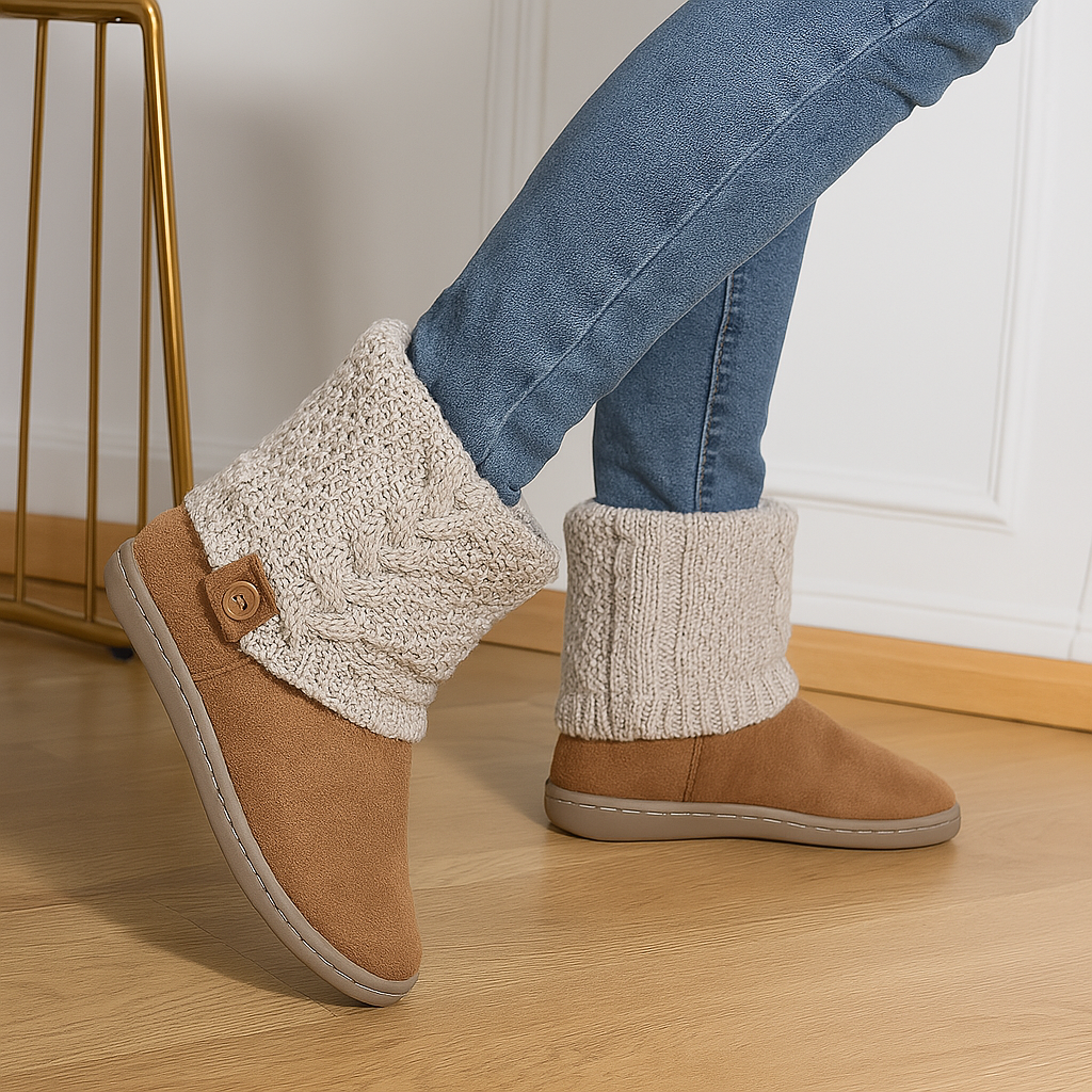 Bota Tricotada Feminina Cano Médio Esther